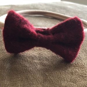 Burgundy felt bow